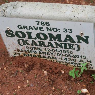 SOLOMAN Karanie 1950-2015