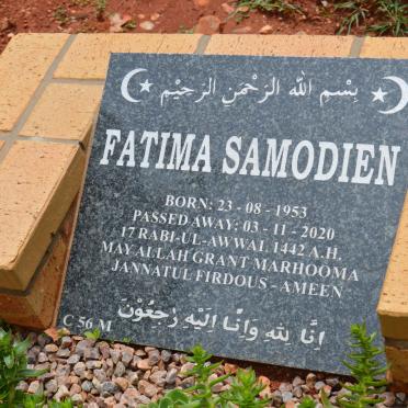 SAMODIEN Fatima 1953-2020
