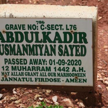 SAYED Abdulkadir Usmanmiyan -2020