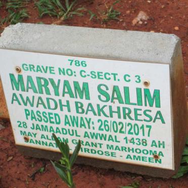 SALIM Awadh Bakhresa, Maryham -2017