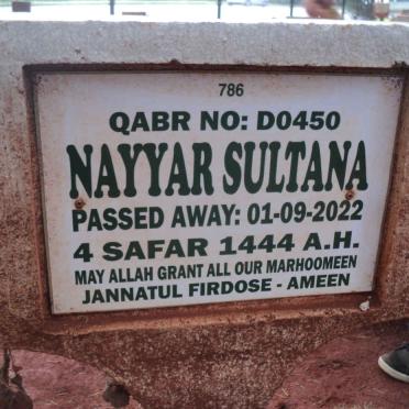 SULTANA Nayyar -2022