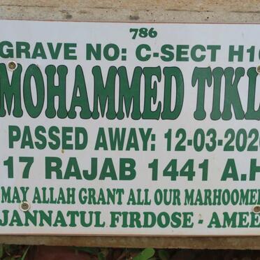 TIKLY Mohammed -2020