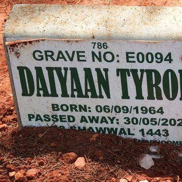 TYRON Daiyaan 1964-2022