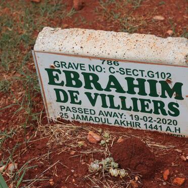 VILLIERS Ebrahim, de -2020