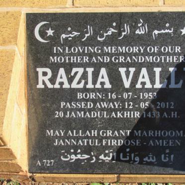 VALLY Razia 1953-2012