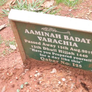 VARACHIA Aaminah Badat -2019