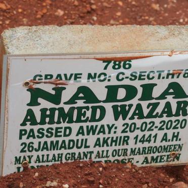 WAZAR Nadia Ahmed -2020