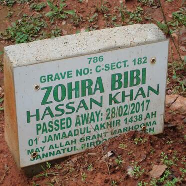 ZOHRA Bibi Hassan Khan -2017