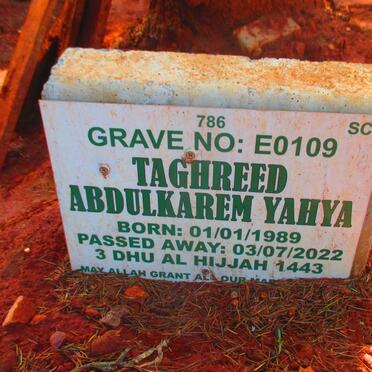 YAHYA Taghreed Abdulkarem 1989-2022