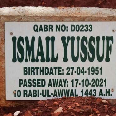 YUSSUF Ismail 1951-2021
