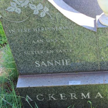 ACKERMANN Sannie 1896-1981