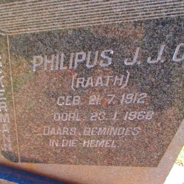 ACKERMANN Philipus J.J.C. nee RAATH 1912-1968