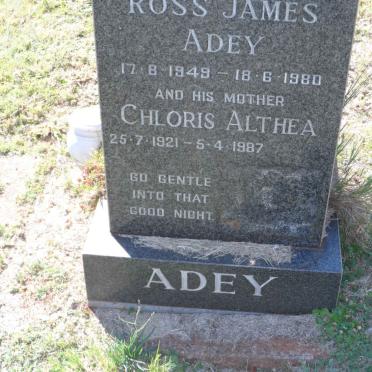 ADEY Chloris Althea 1921-1987 :: ADEY Ross James 1948-1980