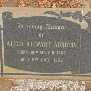 ADDISON Alicia Stewart 1869-1958