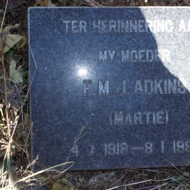 ADKINS F.M.J. 1919-1988