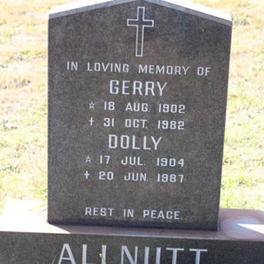 ALLNUTT Gerry 1902-1982 &amp; Dolly 1904-1987