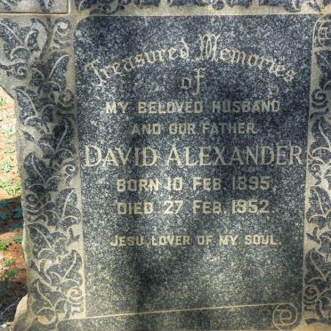 ALEXANDER David 1895-1952