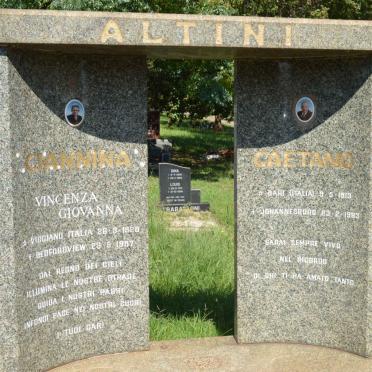 ALTINI Caetano 1913-1983 &amp; Ciannina Giovanna 1920-1997