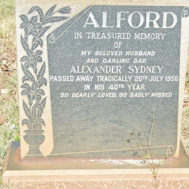 ALFORD Alexander Sydney -1956