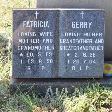 ALLNUTT Gerry 1926-2004 &amp; Patricia 1929-1990
