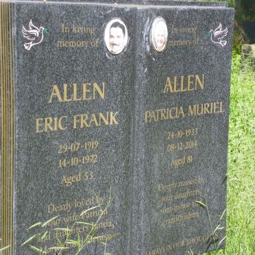 ALLEN Eric Frank 1919-1972 &amp; Patricia Muriel 1933-2014