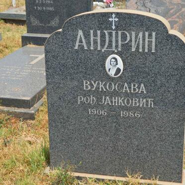 ANDRIN Vukosava nee JANKOVIC 1906-1986