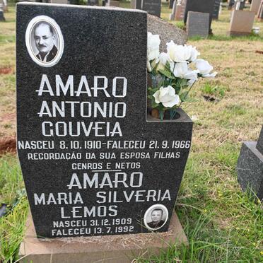 AMARO Antonio Gouveia 1910-1966 &amp; Maria Silveria Lemos 1909-1992
