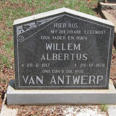 ANTWERP Willem Albertus, van 1917-1978