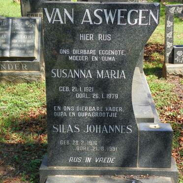 ASWEGEN Silas Johannes, van 1916-1991 &amp; Susanna Maria 1921-1979