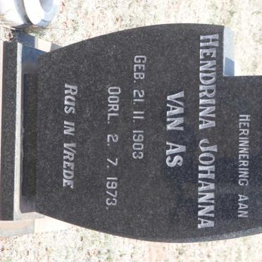 AS Hendrina Johanna, van 1903-1973