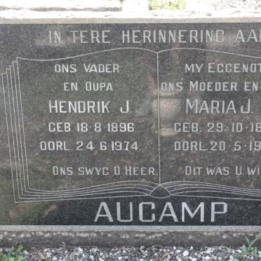 AUCAMP Hendrik J. 1896-1974 &amp; Maria J.C. 1896-1967
