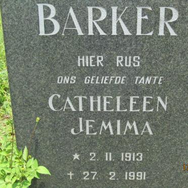 BARKER Catheleen Jemima 1913-1991