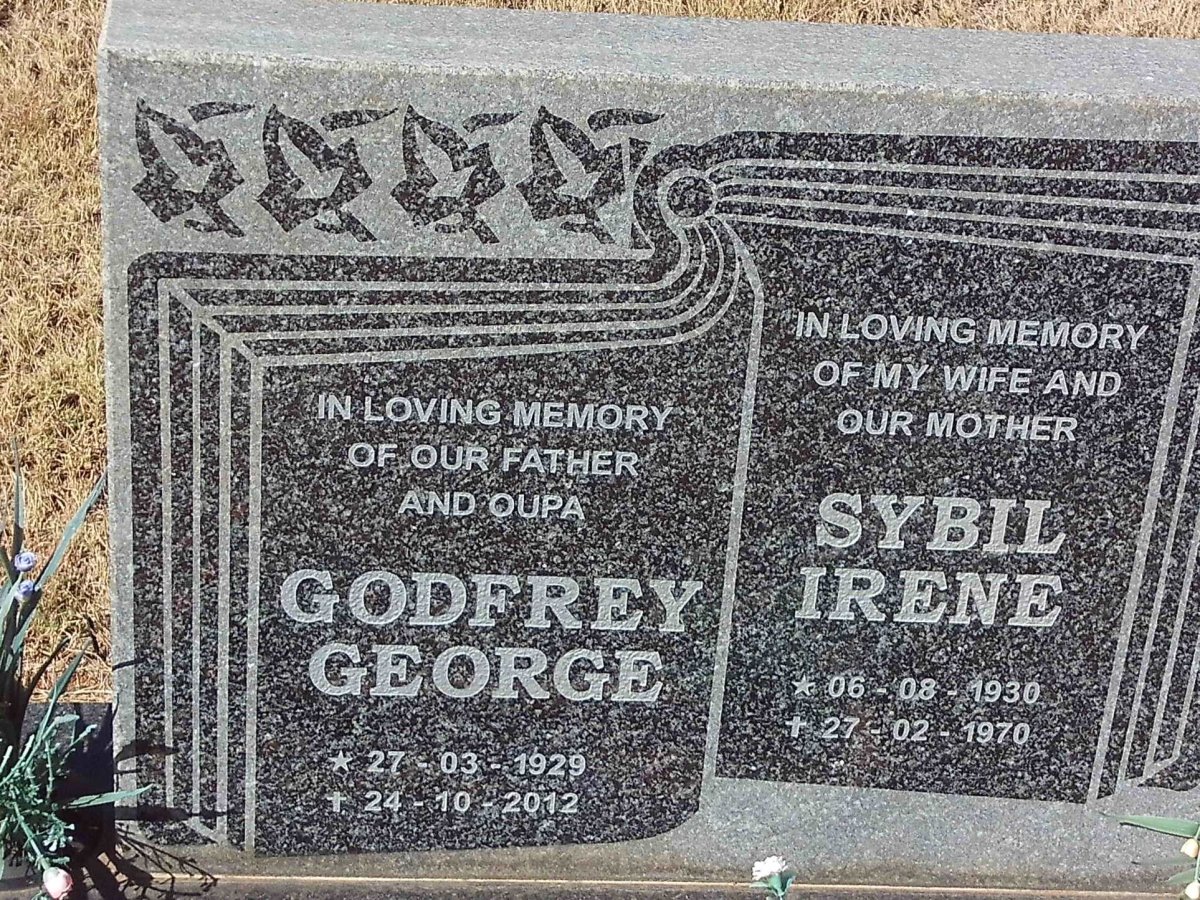 BAILIE Godfrey George 1929-2012 & Sybil Irene 1930-1970