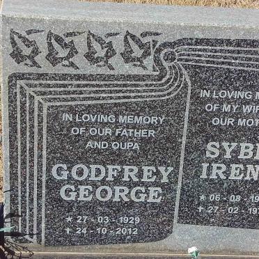 BAILIE Godfrey George 1929-2012 &amp; Sybil Irene 1930-1970