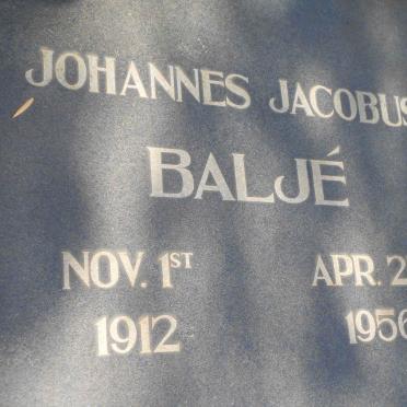 BALJÉ Johannes Jacobus 1912-1956