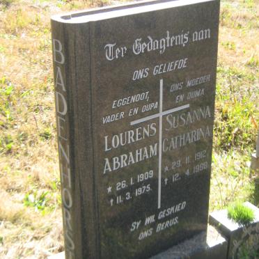 BADENHORST Lourens Abraham 1909-1975 &amp; Susanna Catharina 1912-1998