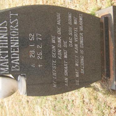 BADENHORST Marthinus 1952-1977