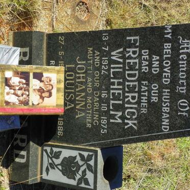 BARNARD Frederick Wilhelm 1924-1975 &amp; Johanna Louisa 1922-1986