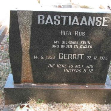 BASTIAANSE Gerrit 1950-1975