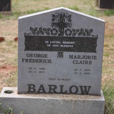 BARLOW George Frederick 1889-1971 &amp; Marjorie Claire 1908-1999