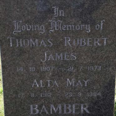 BAMBER Thomas Robert James 1907-1973 &amp; Alta May 1912-1984