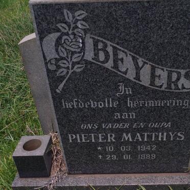 BEYERS Pieter Matthys 1942-1989
