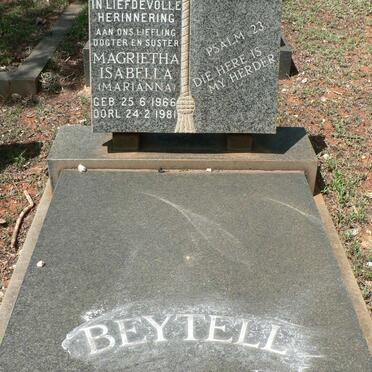BEYTELL Magrietha Isabella 1966-1981
