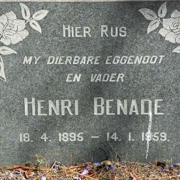 BENADE Henri 1895-1959