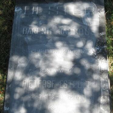 BESTER Barend Jacobus 1916-1967 :: PIETERSE Estelle 1946-1986
