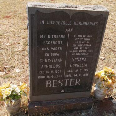 BESTER Christiaan Arnoldus 1908-1965 &amp; Susara Cornelia 1913-1996