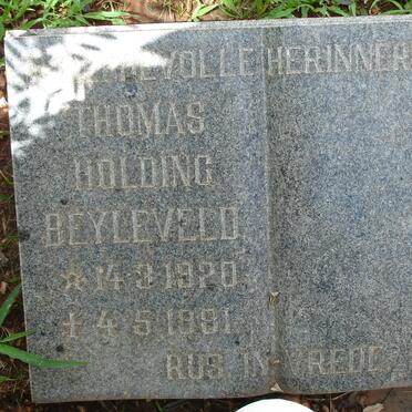 BEYLEVELD Thomas Holding 1920-1981