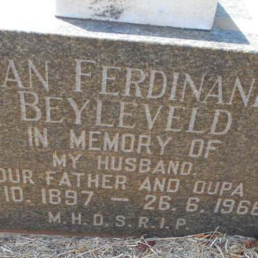 BEYLEVELD Jan Ferdinand 1897-1966