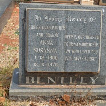 BENTLEY Anna Susanna 1900-1976