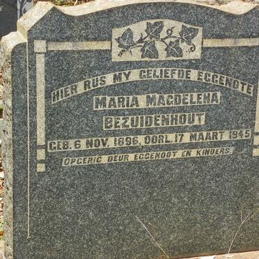 BEZUIDENHOUT Maria Magdelena 1896-1945